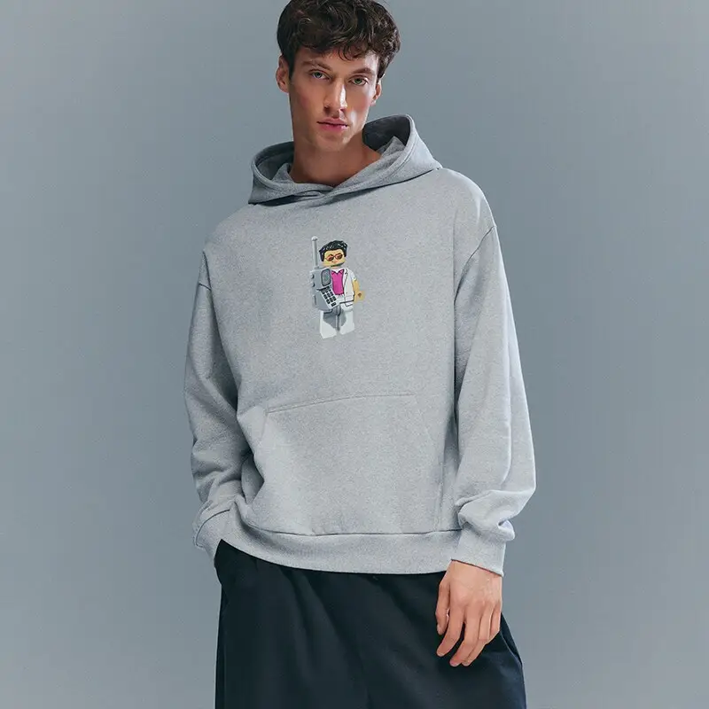 Felpa con cappuccio e stampa LEGO