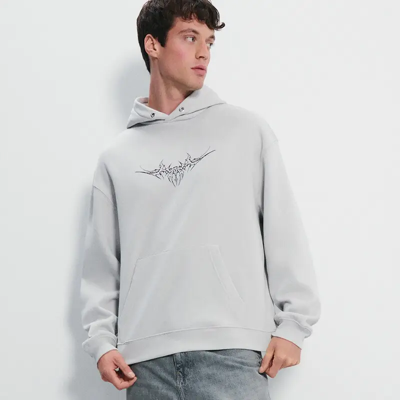 Felpa con cappuccio e stampa