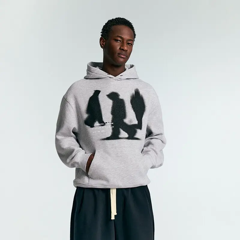 Felpa con cappuccio e stampa