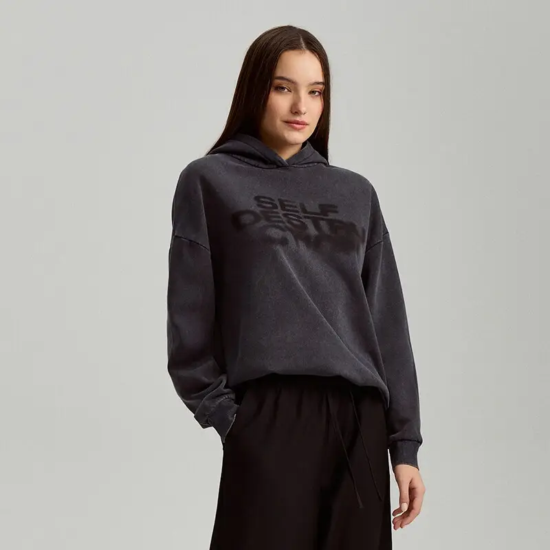 Felpa con cappuccio e stampa