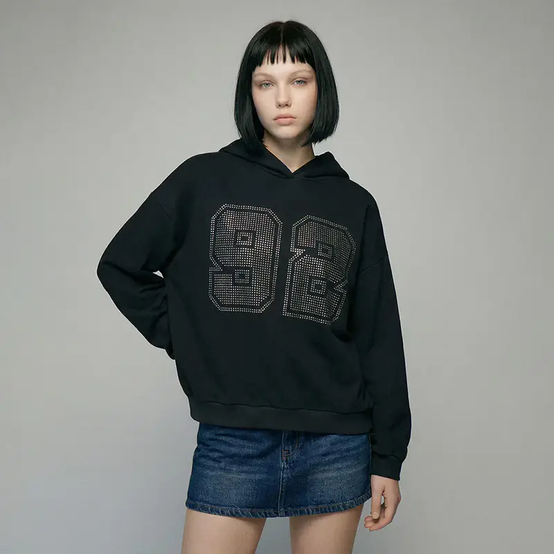 Felpa con cappuccio e stampa