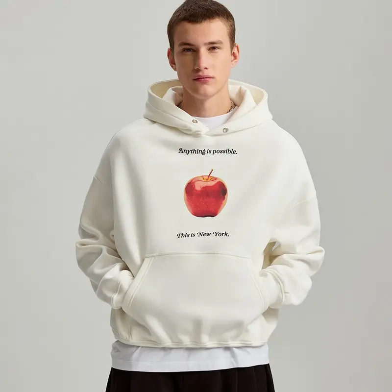 Felpa con cappuccio e stampa