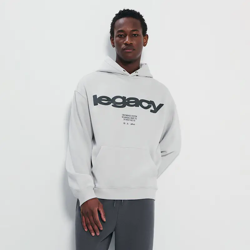 Felpa con cappuccio e stampa