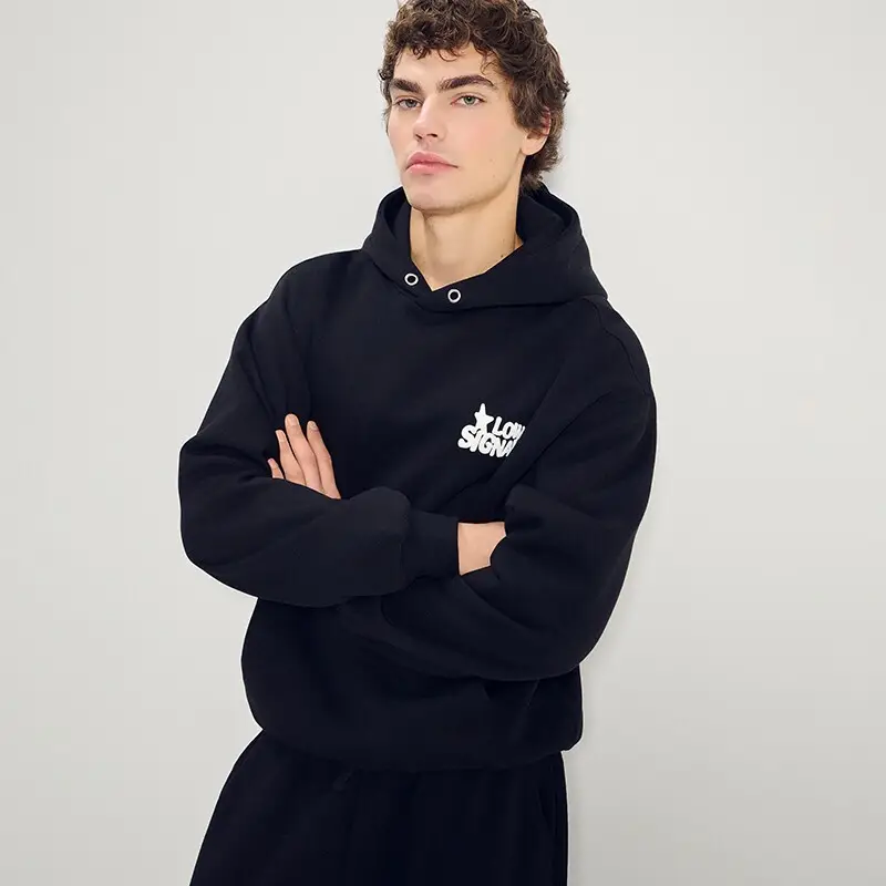 Felpa con cappuccio e stampa