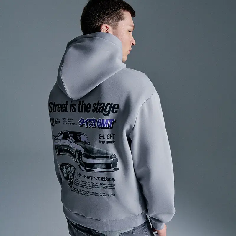 Felpa con cappuccio e stampa