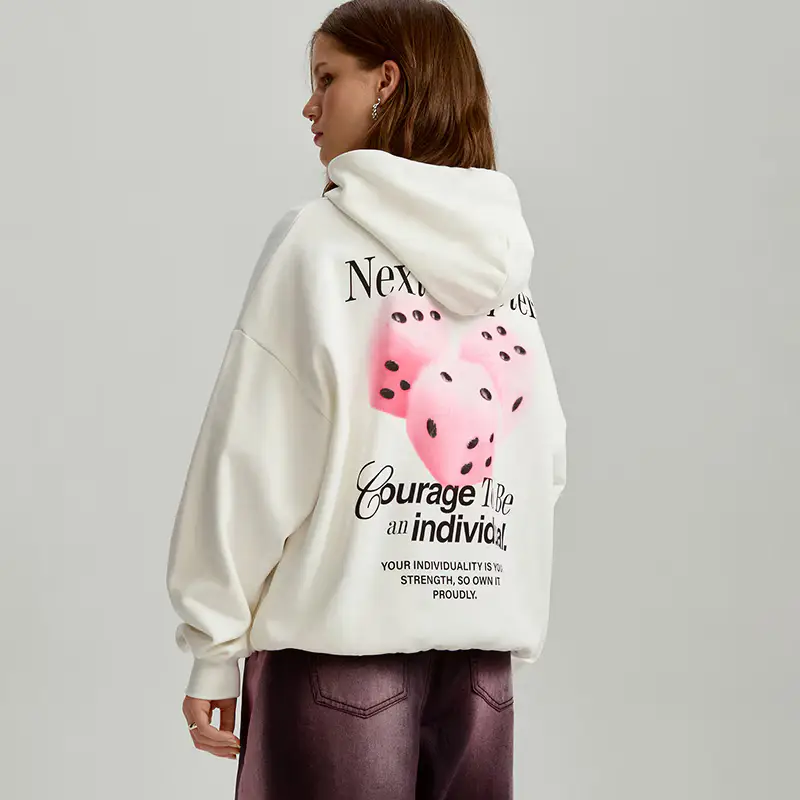 Felpa con cappuccio e stampa