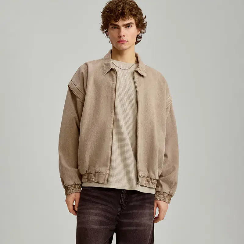 Giacca in jeans effetto sbiadito