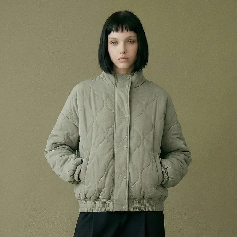 Giacca trapuntata con collo alla coreana