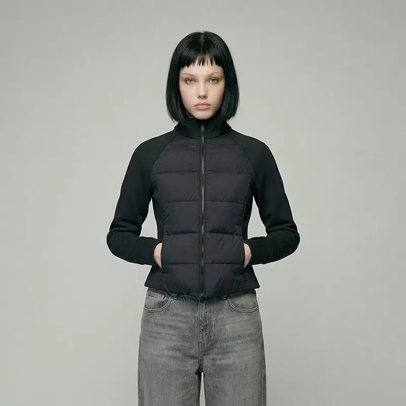 Giacca trapuntata con collo alla coreana