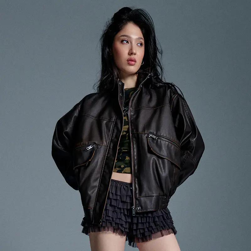 Giubbotto in finta pelle