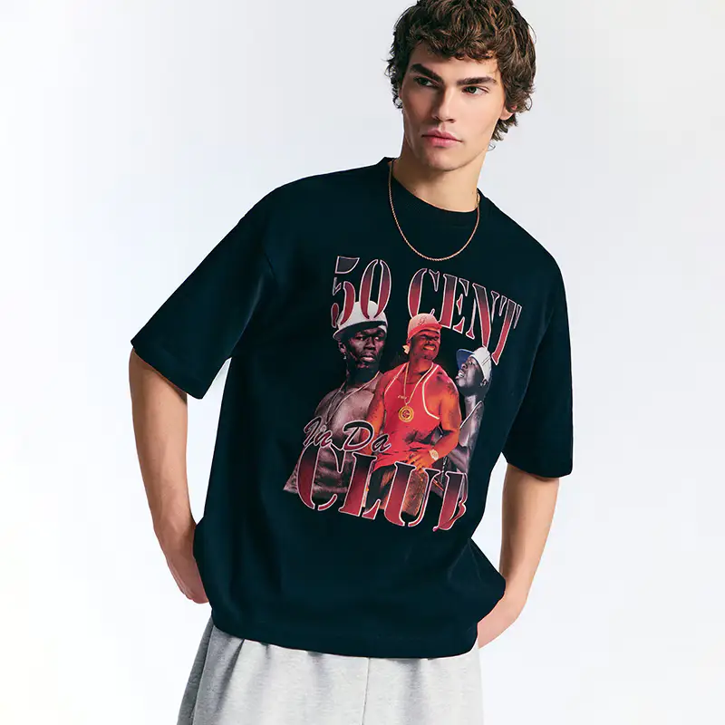 Maglietta con stampa 50 Cent