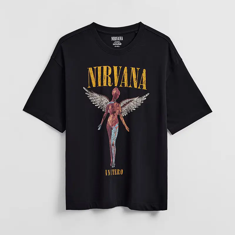 Maglietta con stampa Nirvana