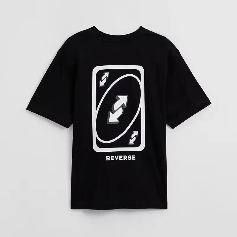 Maglietta con stampa Uno Reverse Card