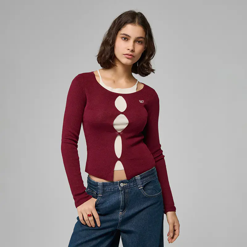 Maglione con scollo rotondo