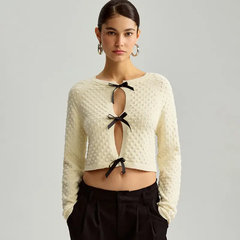 Maglione in maglia strutturale