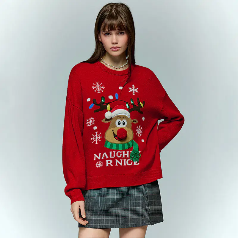 Maglione natalizio con renna