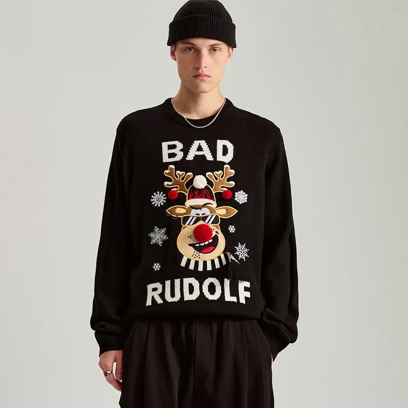 Maglione natalizio con renna