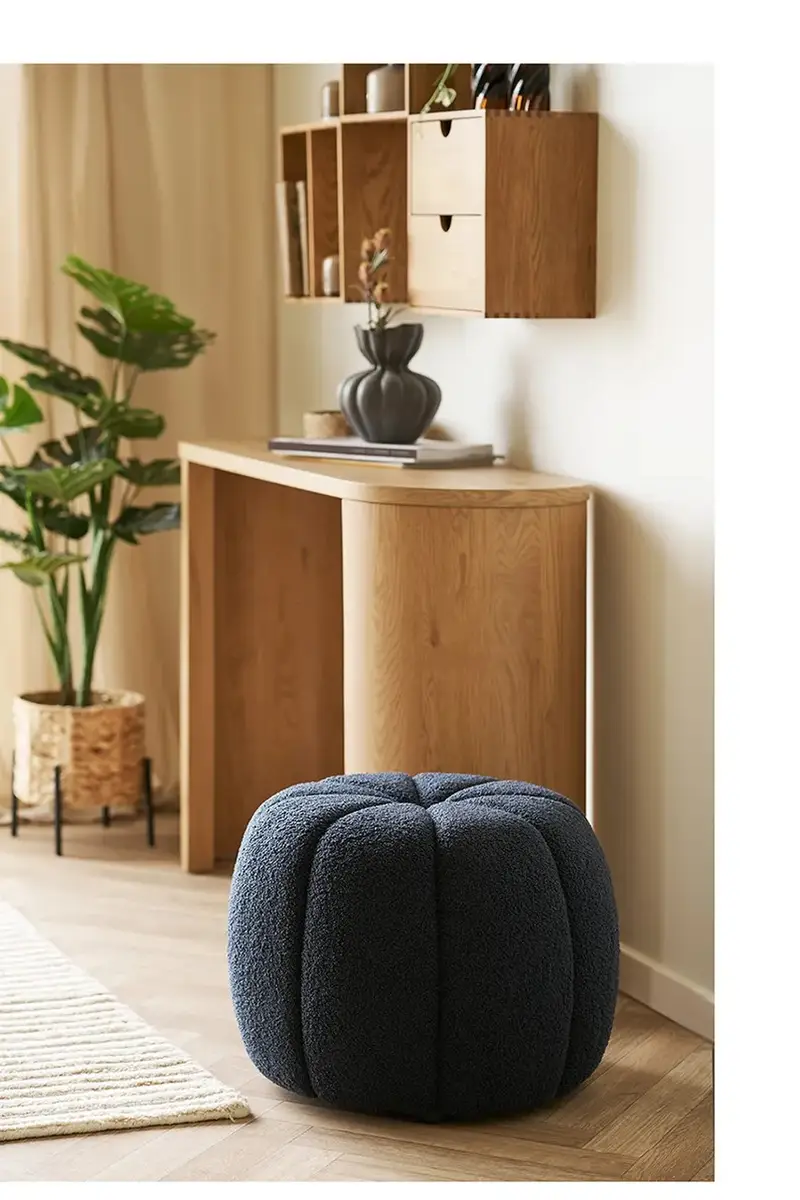 pouf Paisley 48 x 38 cm Blu navy miniatura 4