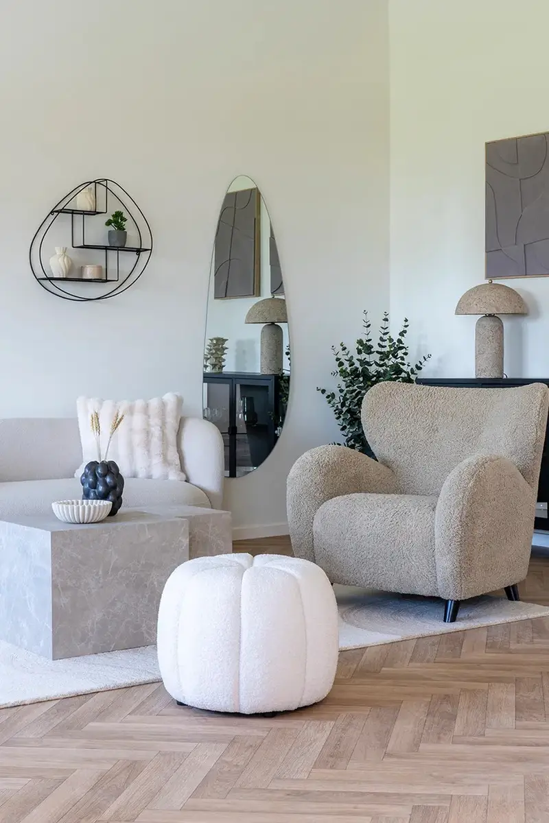 pouf Paisley colore bianco miniatura 3