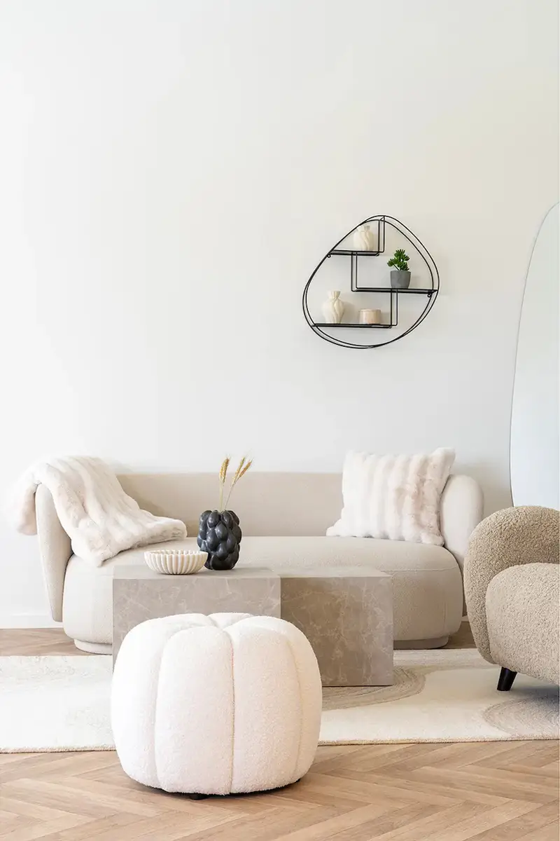 pouf Paisley colore bianco miniatura 4