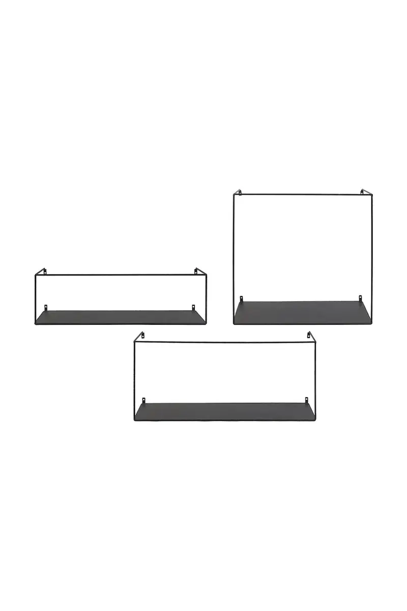 set mensole da parete Ulmo pacco da 3 colore nero