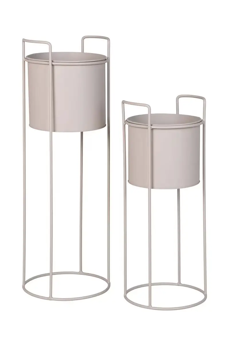 vaso da fiori con telaio Rabo 18 x 50 / 21, 5 x 65 cm pacco da 2 Beige miniatura 2