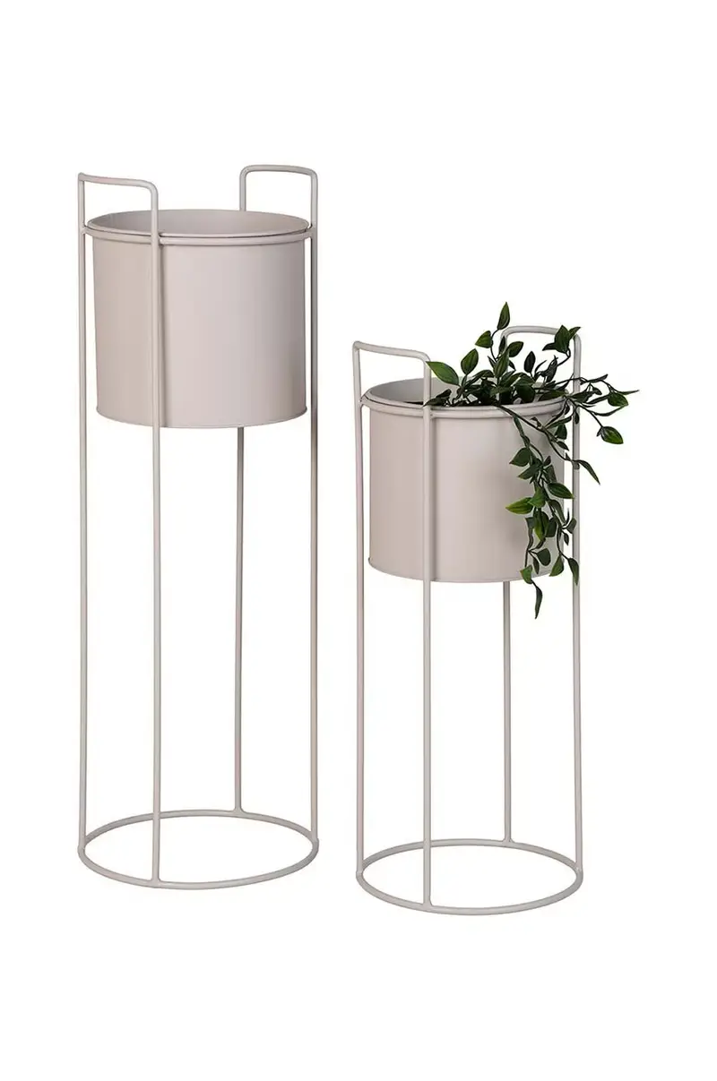 vaso da fiori con telaio Rabo 18 x 50 / 21, 5 x 65 cm pacco da 2 Beige miniatura 3