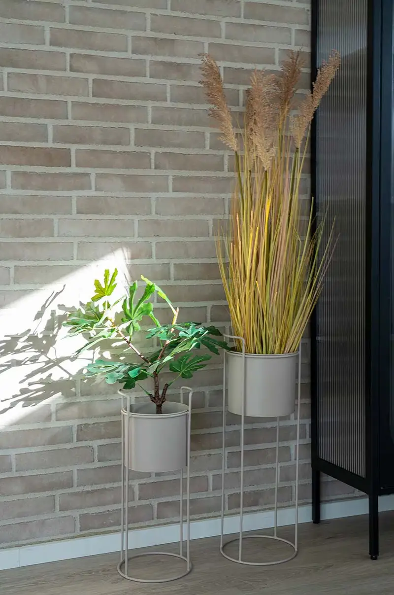 vaso da fiori con telaio Rabo 18 x 50 / 21, 5 x 65 cm pacco da 2 Beige miniatura 5