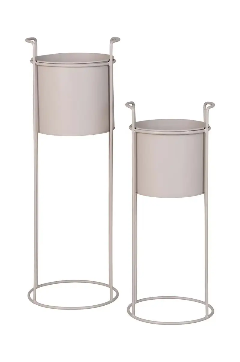 vaso da fiori con telaio Rabo 18 x 50 / 21,5 x 65 cm pacco da 2 Beige