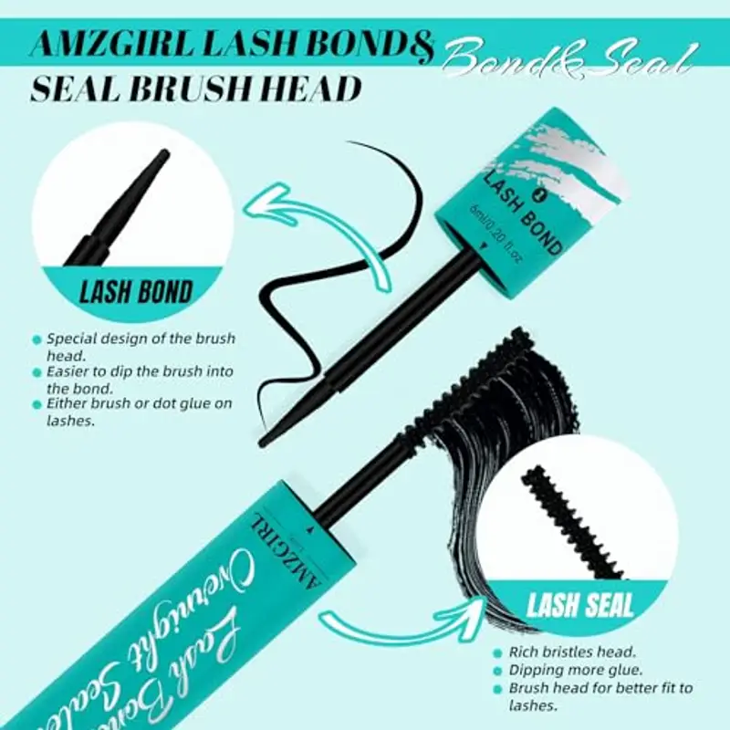 House of Lash Bond e Seal Clusters Glue Mascara Wall 12ml Lunga Durata 72 Ore Nero 2 in 1 DIY miniatura 2