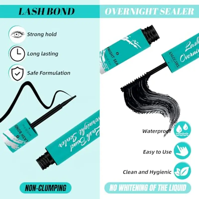 House of Lash Bond e Seal Clusters Glue Mascara Wall 12ml Lunga Durata 72 Ore Nero 2 in 1 DIY miniatura 3