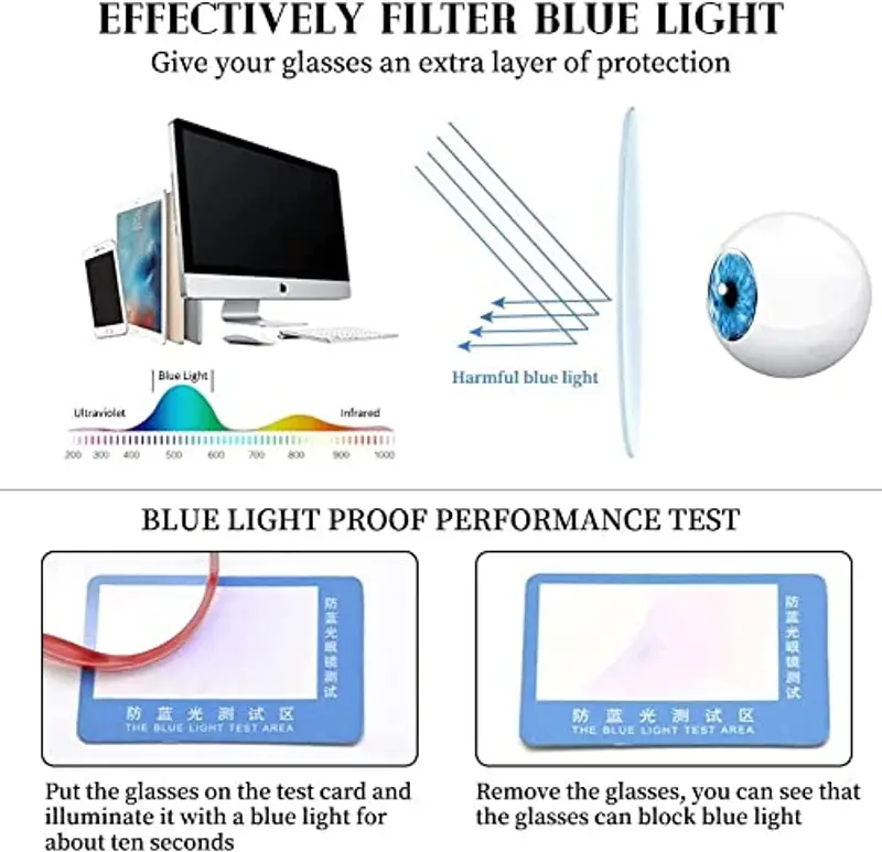 HOUSON Occhiali anti luce blu per bambini, filtro luce blu, per computer, TV, per ragazze e ragazzi miniatura 3