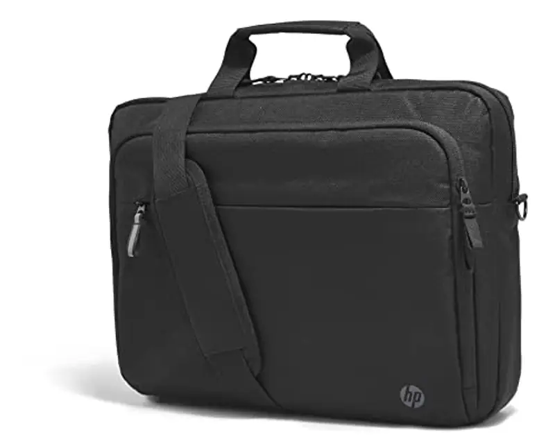 HP Professional, Borsa per Notebook fino a 15.6", Creata con Materiale Riciclato, Tasche Interne e Esterne, Vani Imbottiti, Resistente all'Acqua, Tracolla Removibile, Nera