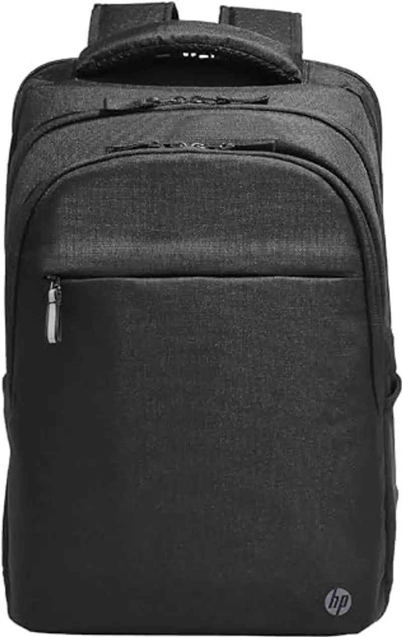 HP Professional, Zaino per Laptop fino a 17,3 Pollici, Tasche Interne per Accessori, Tasca Esterna Portabottiglie, Cerniera Rinforzata, Realizzato con materiali resistenti all'acqua, Nero