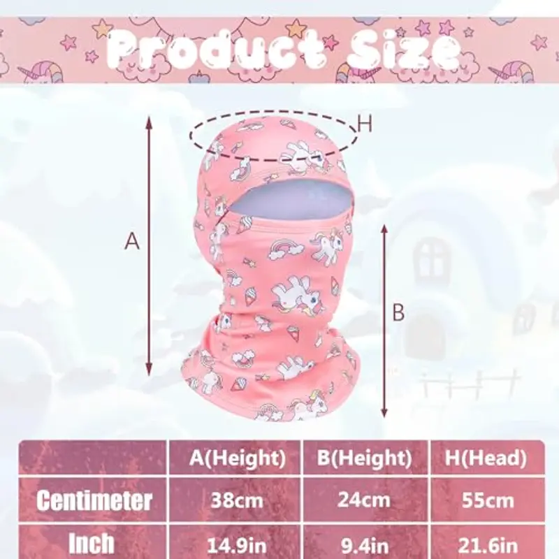 Hpbaggy Maschera Invernale per Bambini, Antivento Mask da Sci Cappello per Ragazzi Ragazze, Passamontagna da Sci per miniatura 2