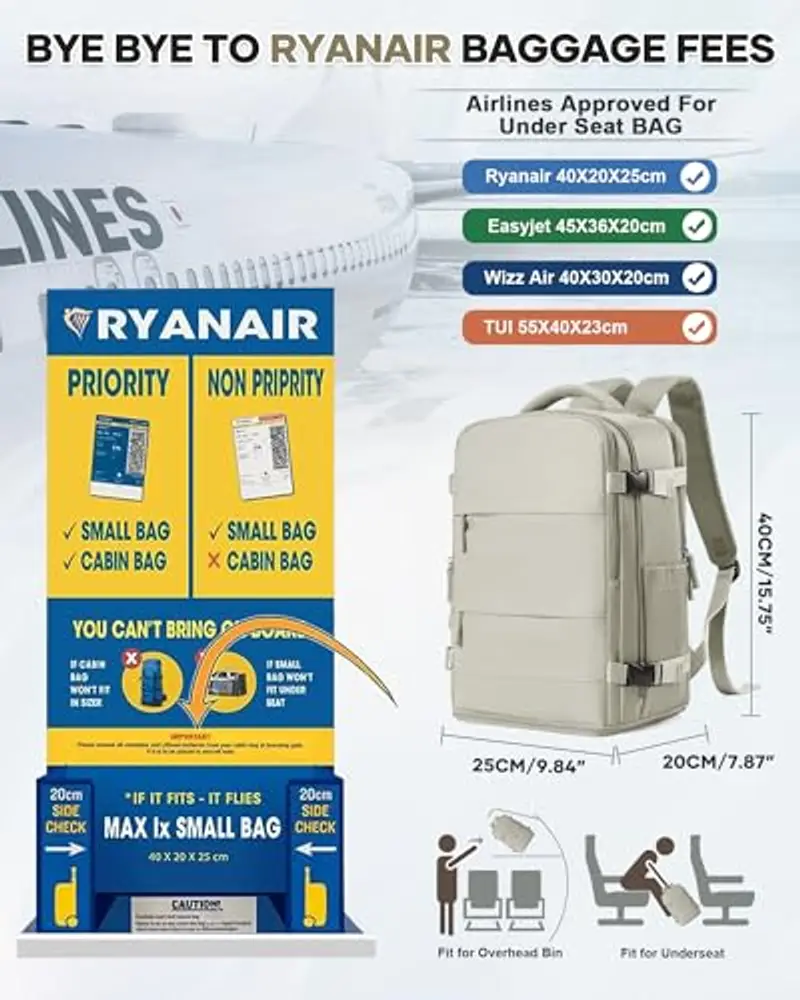 HPLQQ Zaino da viaggio Uomo Marrone 1919374 miniatura 2