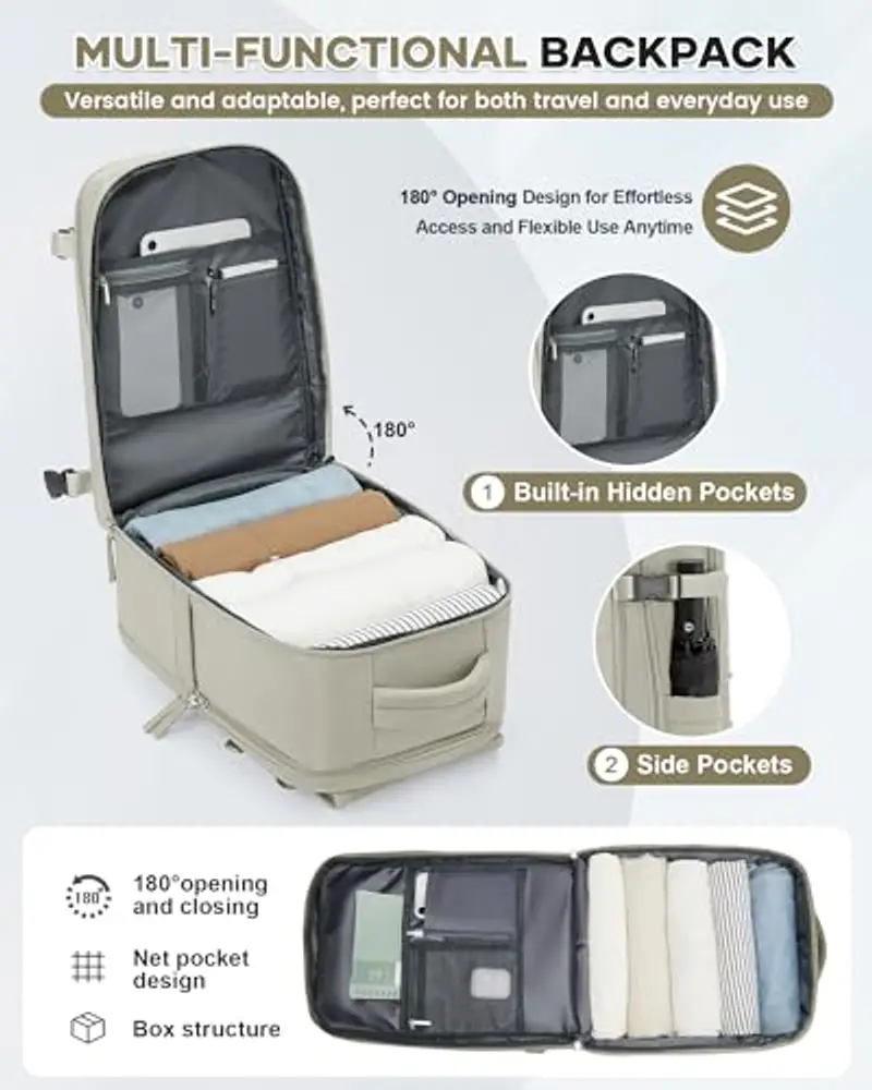 HPLQQ Zaino da viaggio Uomo Marrone 1919374 miniatura 3