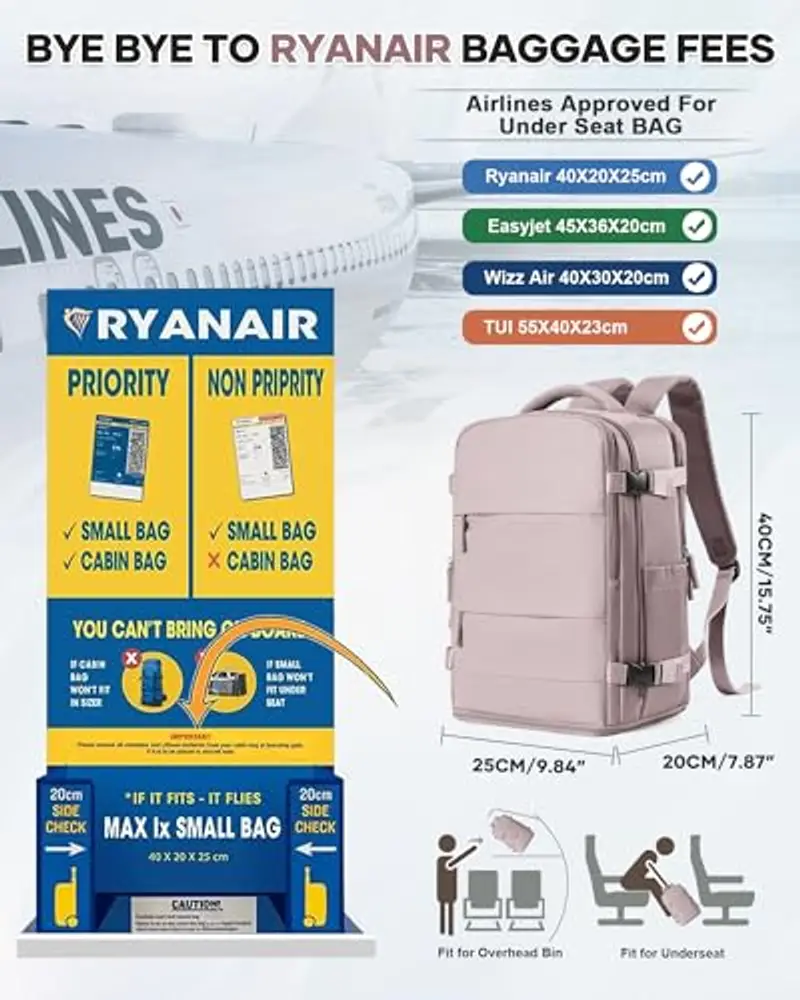 HPLQQ Zaino da viaggio Uomo Rosa 1919382 miniatura 2