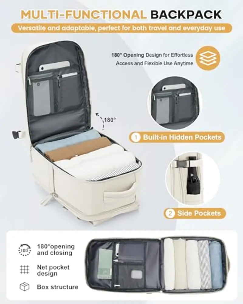 HPLQQ Zaino da viaggio Uomo Beige 1919370 miniatura 3