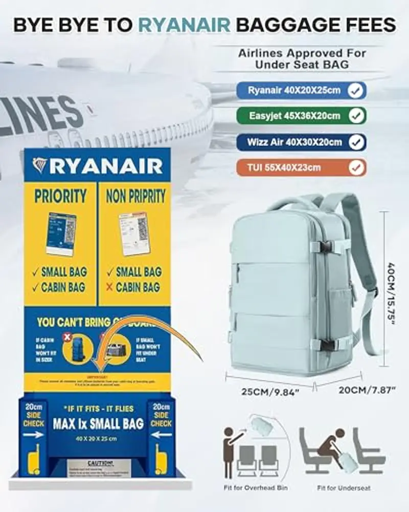 HPLQQ Zaino da viaggio Uomo Blu 1919371 miniatura 2