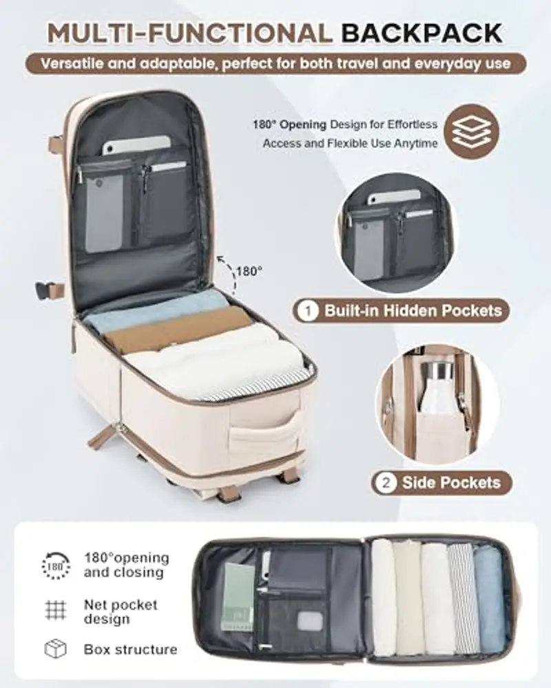 HPLQQ Zaino da viaggio Uomo Beige 1919380 miniatura 3