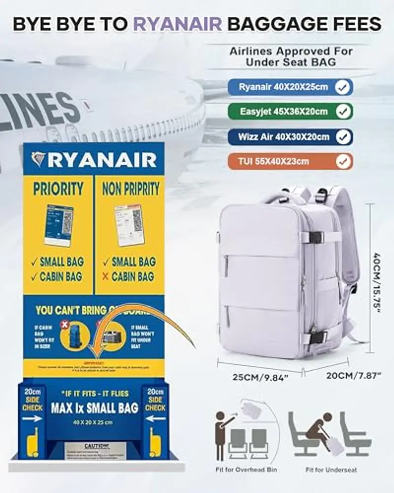 HPLQQ Zaino da viaggio Uomo Viola 1919373 miniatura 2