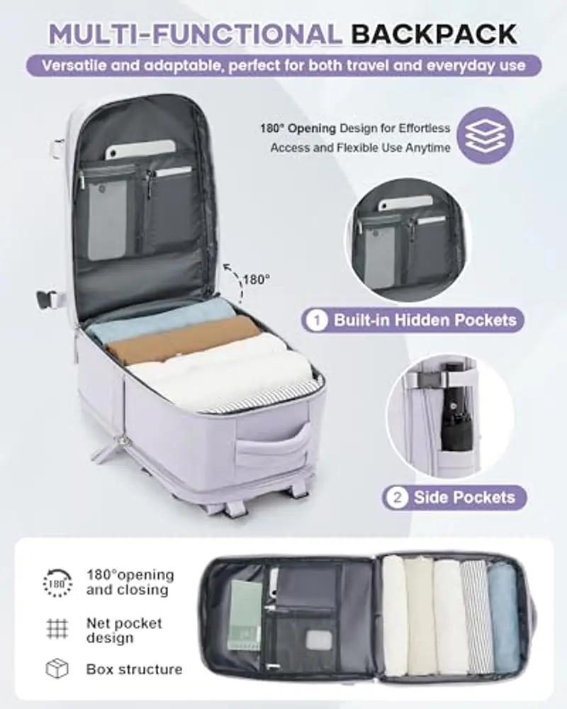 HPLQQ Zaino da viaggio Uomo Viola 1919373 miniatura 3