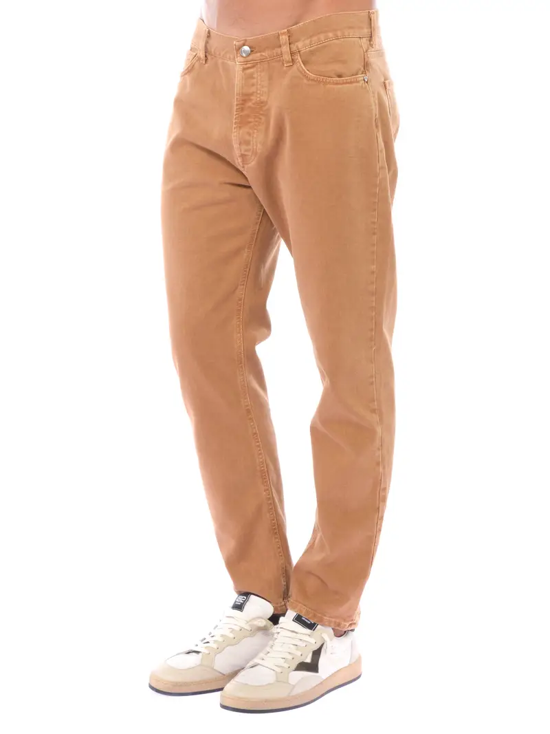 pantalone da uomo Htc Los Angeles cinque tasche Loose BEIGE