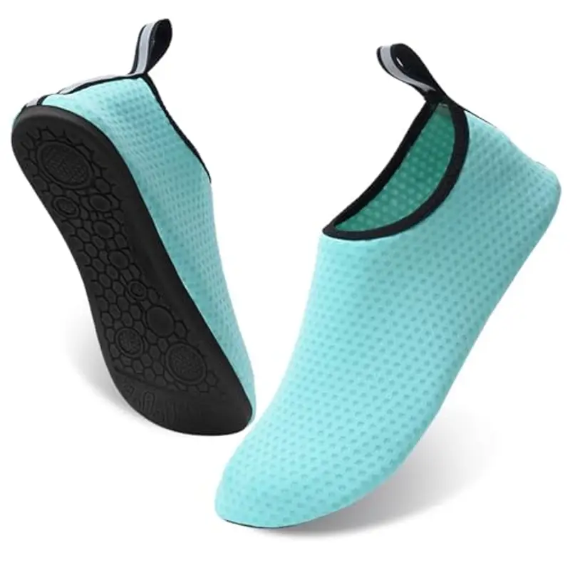 HTRTRR Aqua Scarpe da spiaggia da uomo e da donna, per sport acquatici, ad asciugatura rapida, antiscivolo, a piedi nudi, Blu marino, 42/43 EU