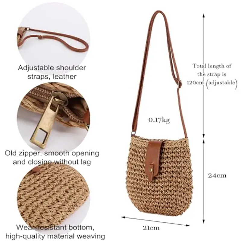 HTTDSLF Borsa a tracolla Donna Marrone 1604096 miniatura 3