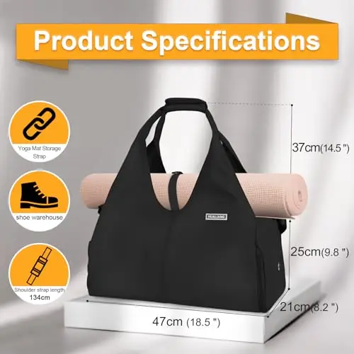 HUALIANG Borsone da viaggio Donna Nero 2516785 miniatura 2