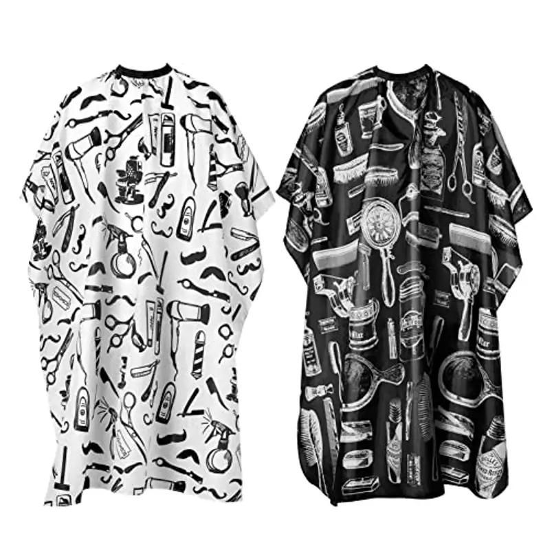 Huanchenda 2 pezzi Mantella Parrucchiere Mantella per Parrucchieri/Barbieri, Regolabile Mantella Protettiva, Mantella Taglio Capelli, salone di parrucchiere capo parrucchiere barbiere