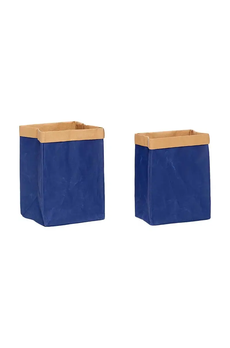 cesto della biancheria Laudromat 38 x 25 x h50, 39 x 34 x h55 cm pacco da 2 Blu