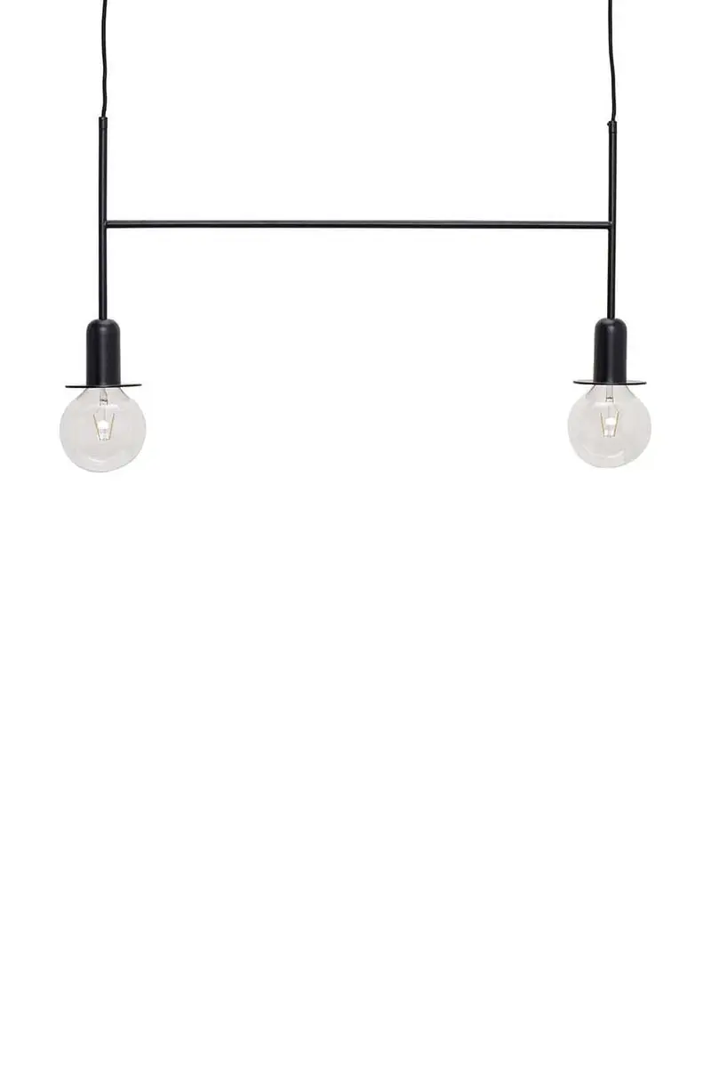 lampada da sospensione Twice Nero